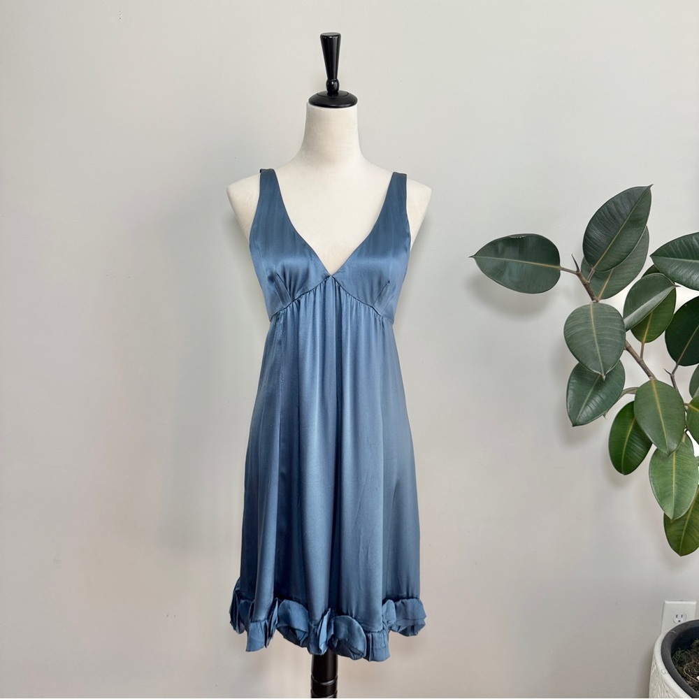 Rebecca Taylor Silk Babydoll Dress flower hem size 4